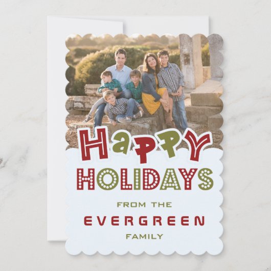ハッピーホリデーカスタムズ写真&名刺 シーズンカード (正面)