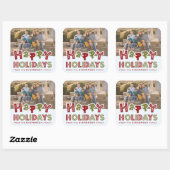 ハッピーホリデーカスタムズ写真&名前シール スクエアシール (シート)