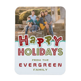 ハッピーホリデーカスタムズ写真&文字マグネット マグネット