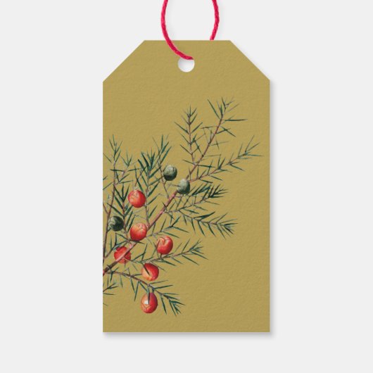 ハッピーホリデーカスタムフォトファミリークリスマス ギフトタグ (裏面)