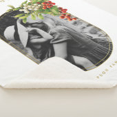 ハッピーホリデーカスタムフォトファミリークリスマス シェルパブランケット (3/4)