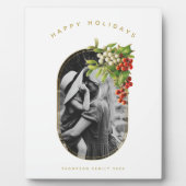 ハッピーホリデーカスタムフォトファミリークリスマス フォトプラーク (正面)