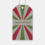 ハッピーホリデーカスタム文字ギフトラベル ギフトタグ (正面)