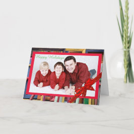 ハッピーホリデーカラフルフレームクリスマスカード シーズンカード