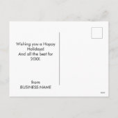 ハッピーホリデーカラフル幾何学的ビジネスロゴ シーズンポストカード (裏面)