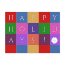 ハッピーホリデーカラフル幾何学的ビジネスロゴ