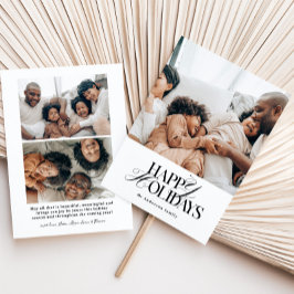 ハッピーホリデーカード | 現代的なホリデー写真カード シーズンカード