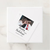 ハッピーホリデーキッズ家族の写真モダンギフト文字 フェイバータグ (インサイチュ)