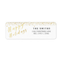 ハッピーホリデークラシックタイポグラフィ&グリッター