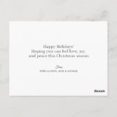 ハッピーホリデークリスマスの写真カード ポストカード (裏面)