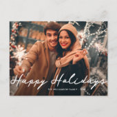 ハッピーホリデークリスマスの写真カード ポストカード (正面)