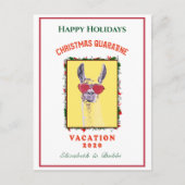 ハッピーホリデークリスマスウォーターカラーカスタムおもしろい シーズンポストカード (正面)