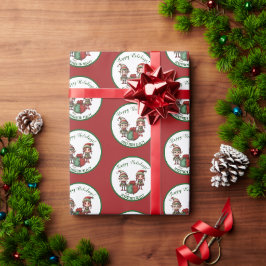 ハッピーホリデークリスマスカスタムビジネス ラッピングペーパー