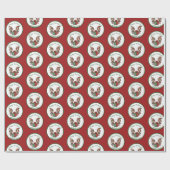 ハッピーホリデークリスマスカスタムビジネス ラッピングペーパー (フラット)