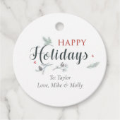 ハッピーホリデークリスマスギフトタグ フェイバータグ