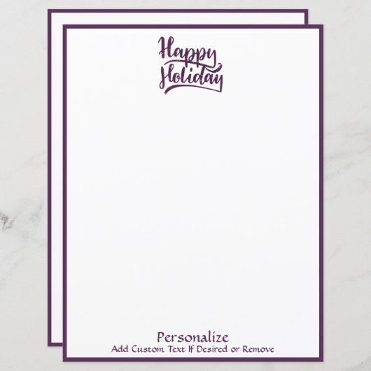 ハッピーホリデークリスマスグリーティパーソナライズされたング (正面/裏面)