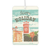 ハッピーホリデークリスマスホリデープレゼント カーエアーフレッシュナー (正面)