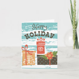 ハッピーホリデークリスマスホリデープレゼント シーズンカード