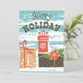 ハッピーホリデークリスマスホリデープレゼント シーズンカード (スタンド正面)