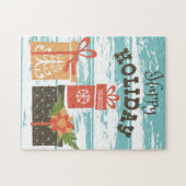 ハッピーホリデークリスマスホリデープレゼント ジグソーパズル (横)