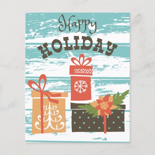 ハッピーホリデークリスマスホリデープレゼント チラシ (正面)