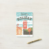 ハッピーホリデークリスマスホリデープレゼント ポストイット (デスク上)