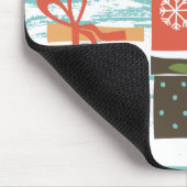 ハッピーホリデークリスマスホリデープレゼント マウスパッド (コーナー)