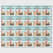 ハッピーホリデークリスマスホリデープレゼント ラッピングペーパー (フラット)