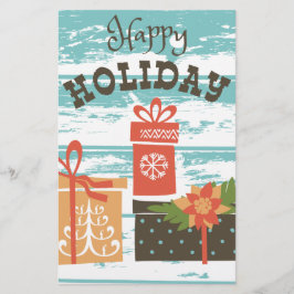 ハッピーホリデークリスマスホリデープレゼント 便箋