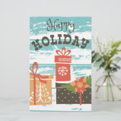 ハッピーホリデークリスマスホリデープレゼント 便箋 (スタンド正面)