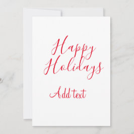 ハッピーホリデークリスマスレッド書道シンプルmi シーズンカード