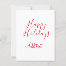 ハッピーホリデークリスマスレッド書道シンプルmi