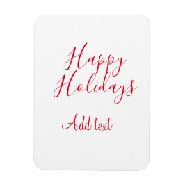 ハッピーホリデークリスマスレッド書道シンプルmi マグネット