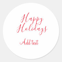 ハッピーホリデークリスマスレッド書道シンプルmi