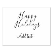 ハッピーホリデークリスマスレッド書道シンプルmi ラバースタンプ (インプリント)