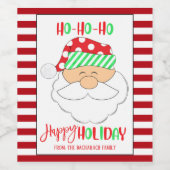 ハッピーホリデークリスマスワインラベル ワインラベル (シングルラベル)