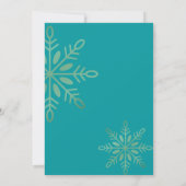 ハッピーホリデークリスマス金ゴールド、オーナメント、写真 サンキューカード (裏面)