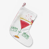 ハッピーホリデークリスマス・カクテル スモールクリスマスストッキング (正面 (吊り時))