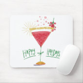 ハッピーホリデークリスマス・カクテル マウスパッド (マウス)