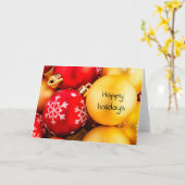 ハッピーホリデーグリーティングカード カード (黄色い花)