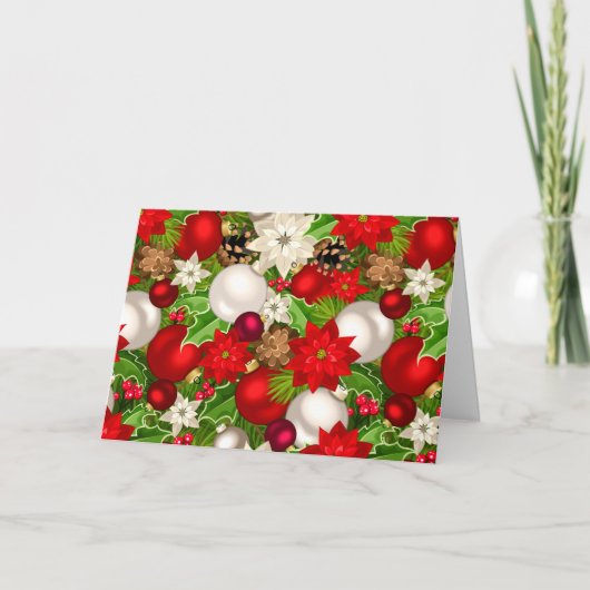 ハッピーホリデーグリーティングカード(無地) サンキューカード (正面)