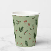 ハッピーホリデーグリーン 紙コップ (裏面)