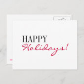 ハッピーホリデーコンテンポラリーズはがき赤白 シーズンポストカード (正面/裏面)