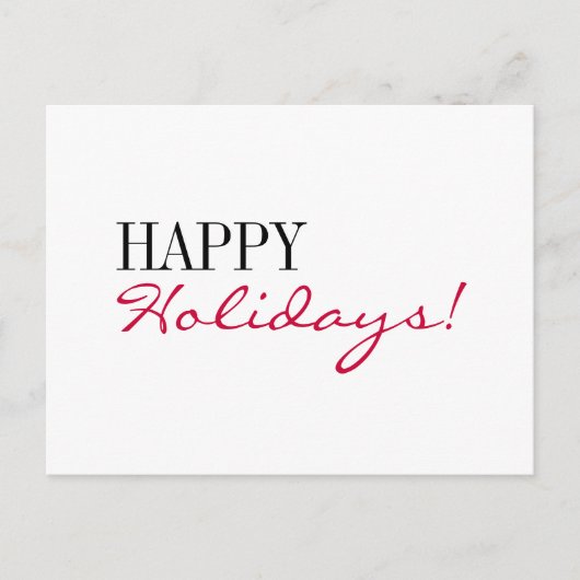 ハッピーホリデーコンテンポラリーズはがき赤白 シーズンポストカード (正面)