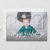 ハッピーホリデーシンプルクラシック写真 シーズンカード (正面)