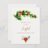 ハッピーホリデーシーズングリーティングカード シーズンカード (正面/裏面)