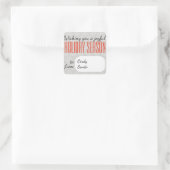 ハッピーホリデーシーズン – ホリデーズフォルダイ スクエアシール (バッグ)