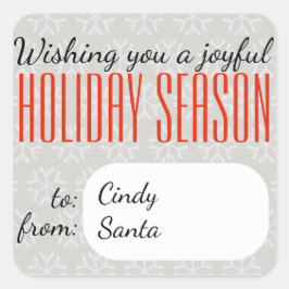 ハッピーホリデーシーズン – ホリデーズフォルダイ スクエアシール