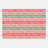 ハッピーホリデージンジャークッキー&ファミリー ラッピングペーパーシート (正面3)