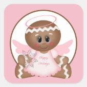 ハッピーホリデージンジャーブレッドエンジェル スクエアシール (正面)